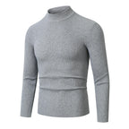 Men's Slim Fit Ribbed Turtleneck Sweater Long Sleeve for Casual and Office Wear