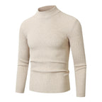 Men's Slim Fit Ribbed Turtleneck Sweater Long Sleeve for Casual and Office Wear
