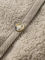 Textured Button-Front Cardigan Jacket for Women with Crew Neck
