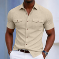 Men's Everyday Short Sleeve Button Shirt for Effortless Style