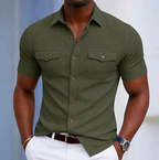 Men's Everyday Short Sleeve Button Shirt for Effortless Style