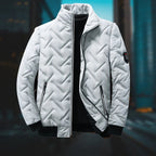 Lightweight Men's Quilted Jacket with Stand-Up Collar for Cool Weather