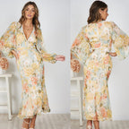 Women's Slim Fit Irregular Pattern Print Dress