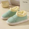 Down Cloth Home Slippers Winter Thickened Warm Cotton Shoes With Back Heel Couple Garden Outdoor Indoor Floor House Shoes Women