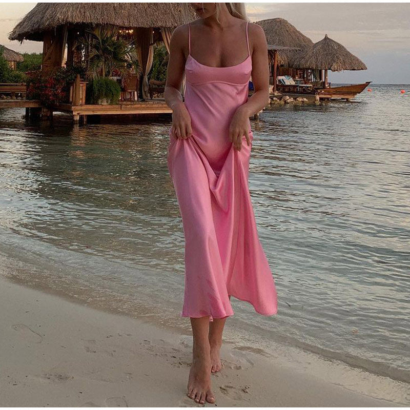 Satin Slip Maxi Dress
