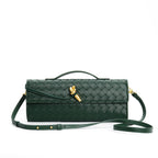 Two Way Woven Flap Clutch Shoulder Bag
