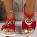 Women’s Peep Toe Wedge Sandals