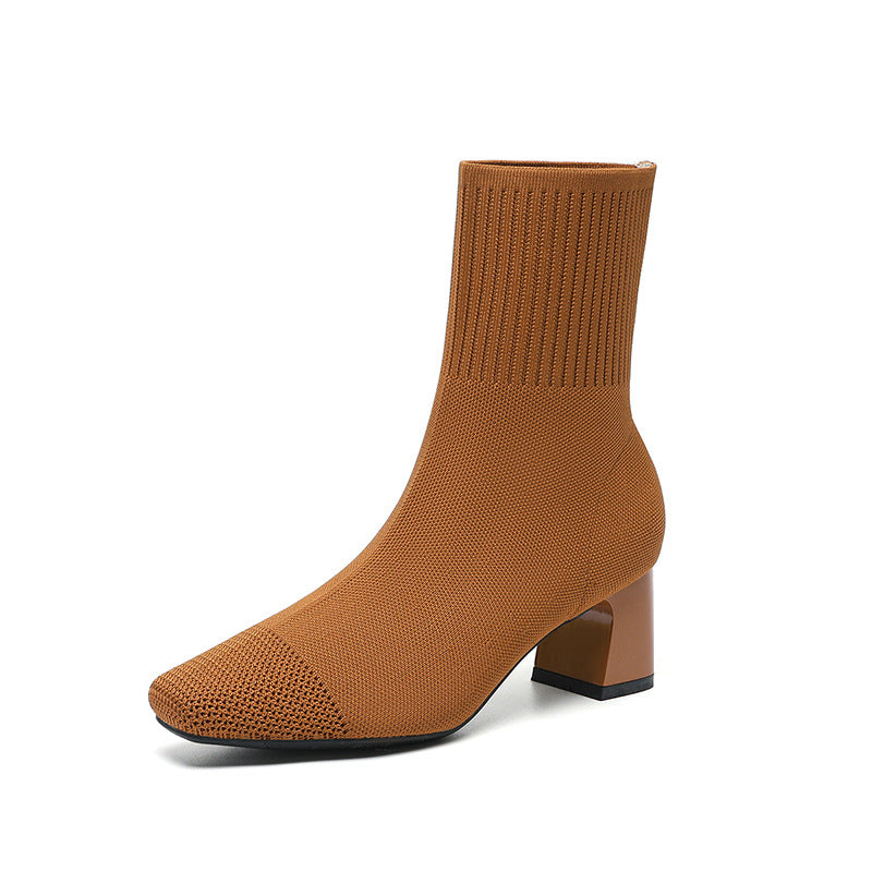 Elegant Knitted Sock Boots