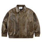 Retro Leather Clothing For Men And Women Loose