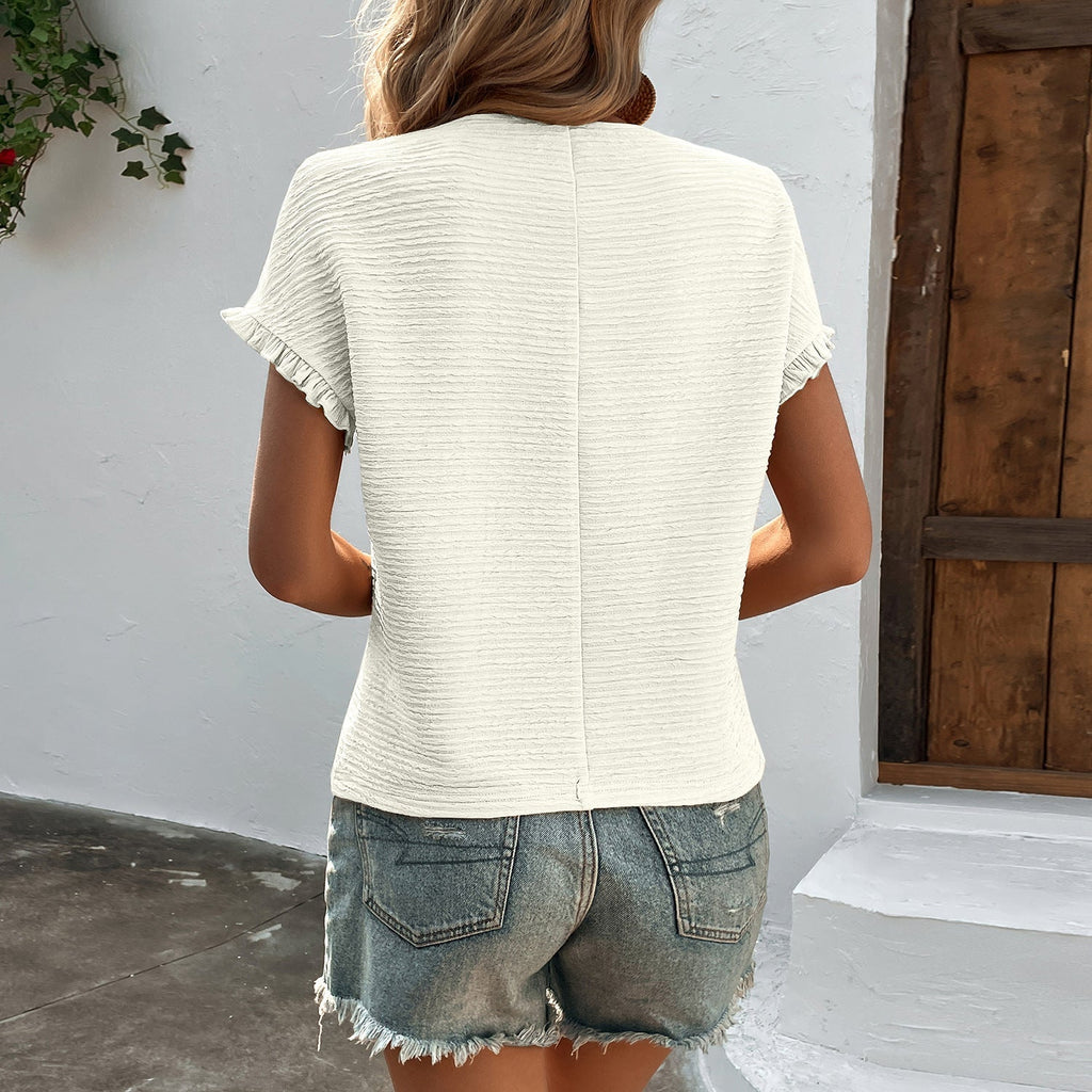 Women's Casual Top Round Neck T-shirt