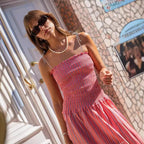 Striped Sleeveless Midi Dress