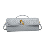 Two Way Woven Flap Clutch Shoulder Bag