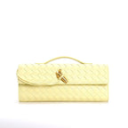 Two Way Woven Flap Clutch Shoulder Bag