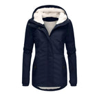 Women's Water-Resistant Hooded Parka with Cozy Sherpa Lining and Tailored Fit