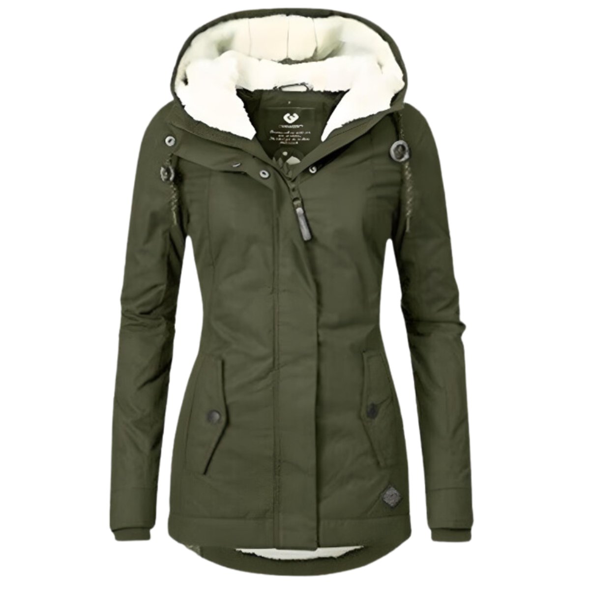 Women’s Lightweight Waterproof Hooded Raincoat with Button Front