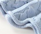 Cable-Knit Turtleneck Sweater for Women with Relaxed Fit and Openwork Details