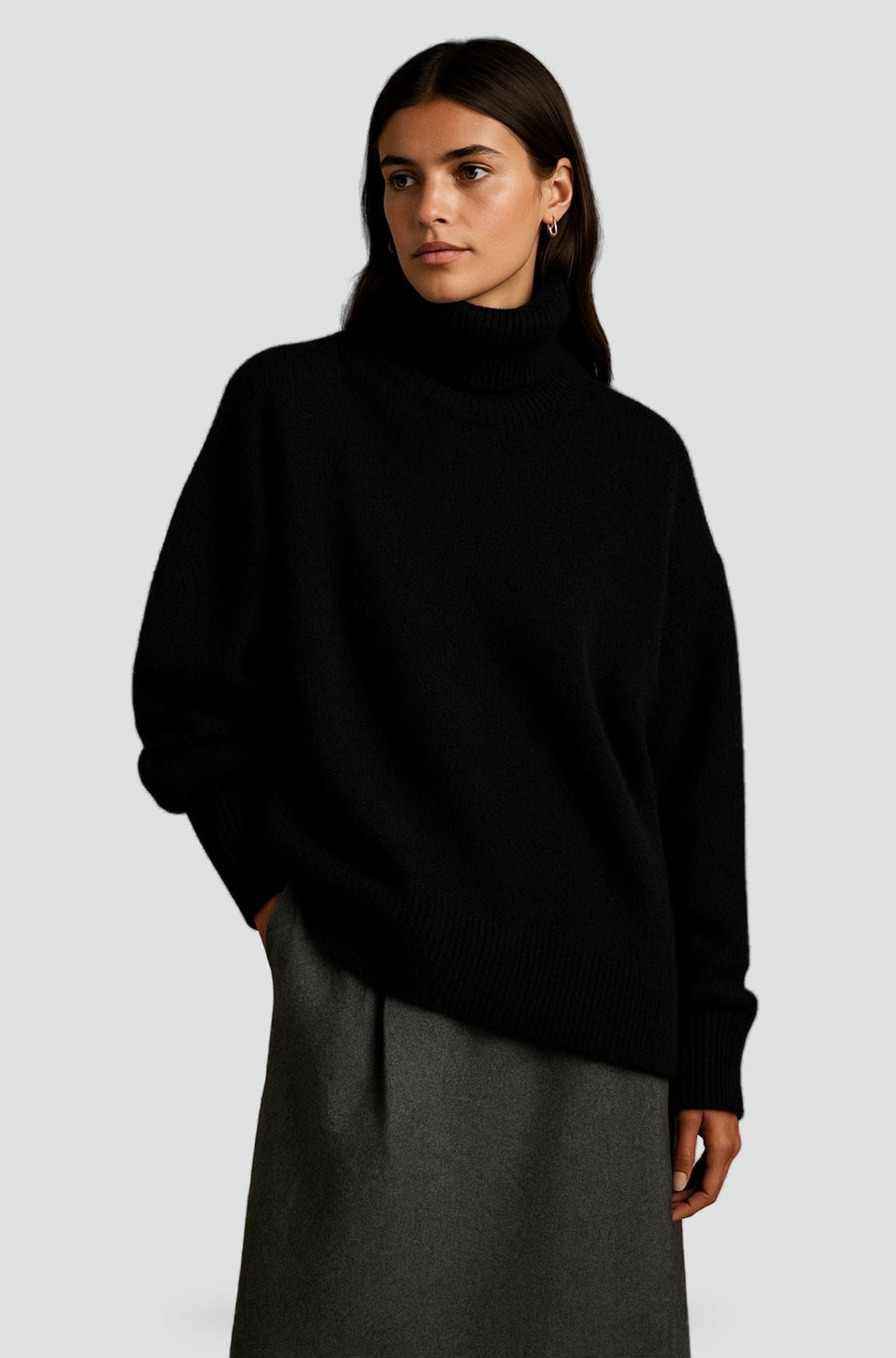 Elegant Ladies Cashmere Sweater with Lightweight Soft Fabric and Flattering Fit