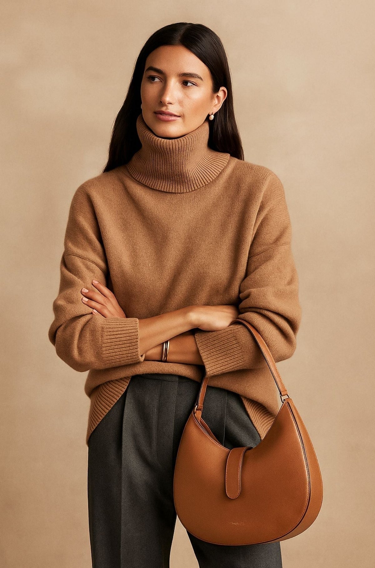 Elegant Ladies Cashmere Sweater with Lightweight Soft Fabric and Flattering Fit