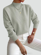 Elegant Collar Women's Sweater in Soft Knit for Versatile Winter Wear