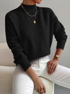 Elegant Collar Women's Sweater in Soft Knit for Versatile Winter Wear