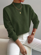 Elegant Collar Women's Sweater in Soft Knit for Versatile Winter Wear