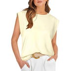 Women's Basic Fashion Casual Vest T-Shirt
