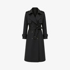Oversized Double-Breasted Belted Trench Coat for Women