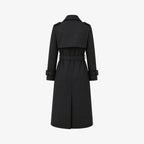 Oversized Double-Breasted Belted Trench Coat for Women