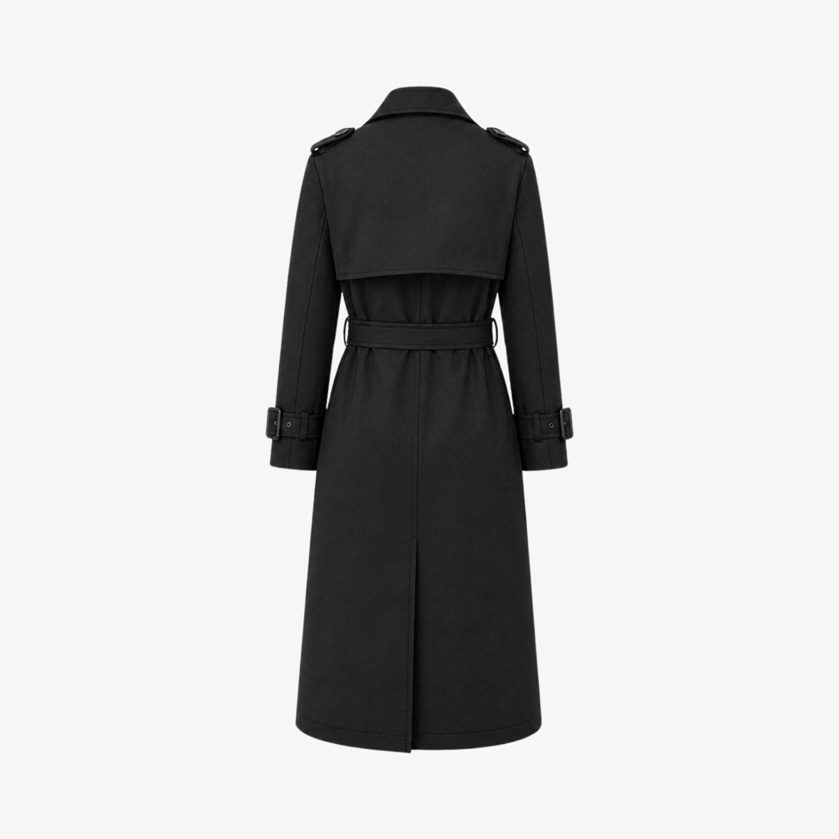 Oversized Double-Breasted Belted Trench Coat for Women