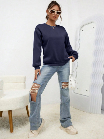Women’s Loose-Fit Casual Pullover Sweatshirt