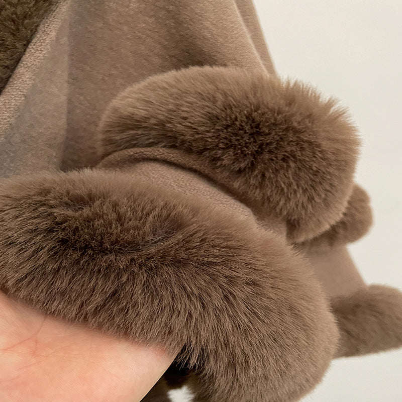 Knitted Shawl Cardigan Cape Coat for Women