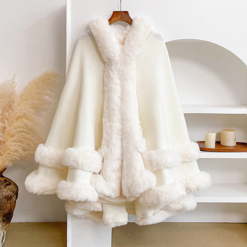 Knitted Shawl Cardigan Cape Coat for Women