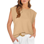 Women's Basic Fashion Casual Vest T-Shirt