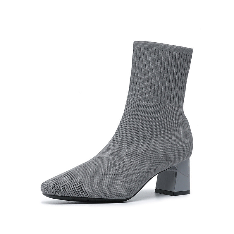 Elegant Knitted Sock Boots