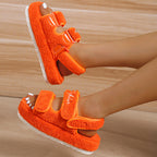 Women’s Plush Velcro Platform Sandals