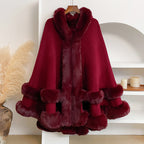 Knitted Shawl Cardigan Cape Coat for Women
