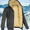 Men's Winter Jacket with Fleece Lining Hood and Pockets