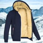 Men's Winter Jacket with Fleece Lining Hood and Pockets