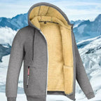 Men's Winter Jacket with Fleece Lining Hood and Pockets