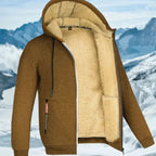 Men's Winter Jacket with Fleece Lining Hood and Pockets