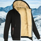 Men's Winter Jacket with Fleece Lining Hood and Pockets