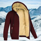 Men's Winter Jacket with Fleece Lining Hood and Pockets