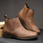 Men's Chelsea Boots with Slip-On Closure, Ankle Height and Elastic Side Panels