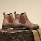 Men's Chelsea Boots with Slip-On Closure, Ankle Height and Elastic Side Panels