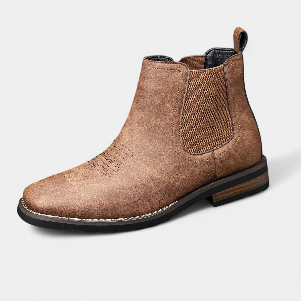 Men's Chelsea Boots with Slip-On Closure, Ankle Height and Elastic Side Panels