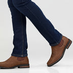 Men's Chelsea Boots with Slip-On Closure, Ankle Height and Elastic Side Panels
