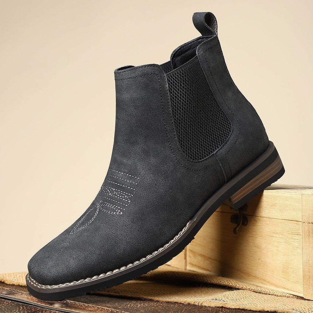 Men's Chelsea Boots with Slip-On Closure, Ankle Height and Elastic Side Panels