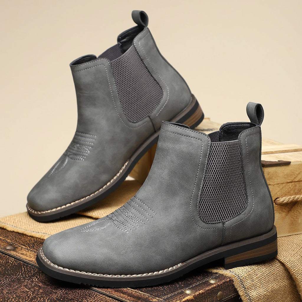 Men's Chelsea Boots with Slip-On Closure, Ankle Height and Elastic Side Panels