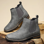 Men's Chelsea Boots with Slip-On Closure, Ankle Height and Elastic Side Panels