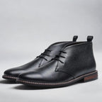 Men's Chukka Boots with Lace-Up Closure, Ankle Height and Low Heel